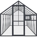  Kavez za ptice antracit 1,79x6x1,85 m aluminijski | shoptok.hr