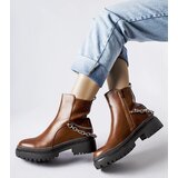 Gemre Brown ankle boots with chain Muqaddim | Shoptok.si