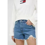 Abercrombie & Fitch Traper kratke hlače za žene, glatki materijal, visoki struk