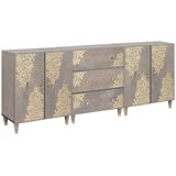  Set ormarića za kupaonicu 3 pcs Siva i zlatna 180 x 33 x 75 cm | shoptok.hr