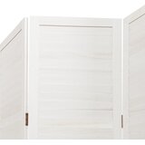  Sobna pregrada s 6 panela retro bijela od masivnog drva paulovnije 40 x 160 cm | shoptok.hr