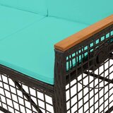  Vrtni set sofe za opuštanje Crna i Tirkizna 164 x 164 x 112 cm | Eponuda.com