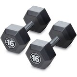 IRON SPORT set Plastični HEX Tegovi – Bučice set 32kg ( 2 x 16kg ) sa čeličnim ojačanjem sredine | ePonuda.com