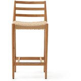 Kave Home Barska stolica od punog hrasta u prirodnoj boji (visine sjedala 70 cm) Analy – | shoptok.hr