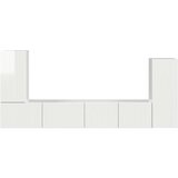 4 pcs Visok sijaj bela - - Bela - 71.73 - 98 x 31 x 29,5 cm - 2025-vidaXL-Uvoz_2 | Shoptok.si