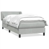 Box Spring krevet s madracem svijetlo sivi 80x210 cm baršun Cijene