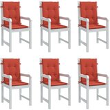 The Living Store Blazina za stol 6 kosov melanž rdeča 100x50x4 cm blago - Blazina Za Stol Z Nizkim Naslonjalom, (21487359) | Shoptok.si