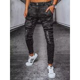 DStreet Spodnie męskie jeansowe bojówki czarne | shoptok.hr