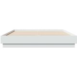 vidaXL Posteljni okvir z LED diodami bel 150x200 cm | Shoptok.si