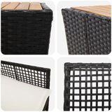  3-dijelni vrtni bistro set s jastučićima crni poli ratan | shoptok.hr