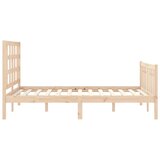  Kreveta s uzglavljem 120 x 200 cm od masivnog drva | shoptok.hr