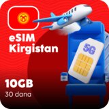 Ananas eSIM Kirgistan eSIM kartica - 10GB prepaid mobilnih podataka za 30 dana Cene