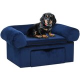 vidaXL Sofa za pse s ladicom plava 75 x 50 x 38 cm plišana Cijene