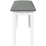 vidaXL Klupa 90 cm bijela puna drvena guma | shoptok.hr