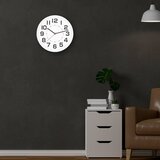 Analogni Zidni sat, staklena prednja strana, 1 x AA baterija, 250 mm - AWC250WH | shoptok.hr