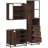 vidaXL 3-dijelni set kupaonskog namještaja boja smeđeg hrasta drveni | shoptok.hr