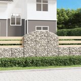 vidaXL Gabionska košara s lukom 150x30x120/140 cm pocinčano željezo Cijene
