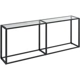 Maison Chic konzolna miza - miza ob steni prozorna 200x35x75,5 cm kaljeno steklo, (21785744) Cene