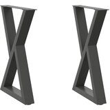  Noge za blagovaonski stol 2 kom. antracit 50 x (72-73,3) cm čelik | Eponuda.ba