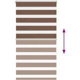 vidaXL Zebra senčilo rjave 70x150 cm tkanina širina 65,9cm poliester | Shoptok.si