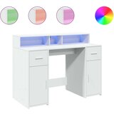 vidaXL Radni stol LED bijeli 120 x 55 x 91 cm od konstruiranog drva | shoptok.hr