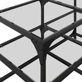  Stolić s prozirnom staklenom površinom 78,5x40x45 cm čelik | Eponuda.com