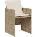  3-dijelni bistro set s jastucima bež od poliratana | shoptok.hr