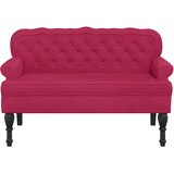 vidaXL Klupa s naslonom boja vina 119,5 x 64,5 x 75 cm baršunasta | shoptok.hr
