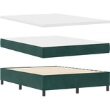vidaXL Box spring krevet Tamnozelena 200 x 160 cm Baršun - Tamnozelena 160 x 200 cm Dizajn s rombovima | shoptok.hr