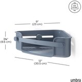 Umbra Modra kopalniška polica iz reciklirane plastike z namestitvijo brez vrtanja/kotna Flex – | Shoptok.si
