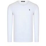 Dewberry QUADRUPLE SET T8587 V-NECK MEN'S SWEATSHIRT-ANTHRACITE-NAVY-WHITE-BURGUNDY | Shoptok.si