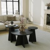 HANAH HOME mushroom 3 - black black coffee table set Cene