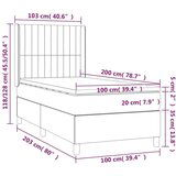 Box spring postelja z vzmetnico svetlo siva 100x200 cm žamet, (20725116) | Shoptok.si