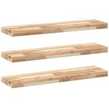 vidaXL Plutajuće police 3 kom 100x20x4 cm Neobrađeno puno drvo akacije - Prirodna 100 x 20 x 4 cm 3 1 Cijene