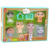  Set gumenih figura psića sa kućicom - tirkizni | Shoptok.si