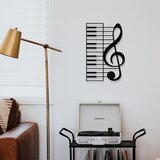Opviq zidna dekoracija Musical, 47x70 cm, 1.2 mm, Crna Cene