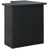 Kutni barski stol crni 100 x 50 x 105 cm od poliratana | shoptok.hr