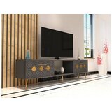 Hanah home tv polica dome anthracite gold | ePonuda.com