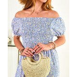 Resti Blue women's maxi dress with floral print- Clothing | Shoptok.si