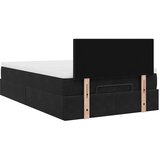  Otomanski krevet s madracem&LED crni 120x200cm baršunasti | shoptok.hr