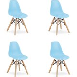 Brandless Stol ZUBI - moder x 4, (22044541) | Shoptok.si