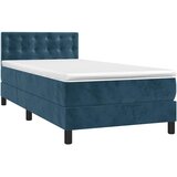 Box spring krevet s madracem tamnoplavi 80 x 200 cm baršunasti | shoptok.hr