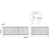  Gabion s 5 mm žicom i mrežom 5x5 cm 1100x20x50 cm | shoptok.hr