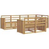  Set vanjskih sofa 7 pcs Bijela 247 x 128,5 x 73 cm | shoptok.hr