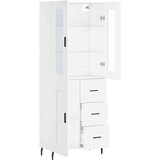  Visoka komoda bijela 69 5x34x180 cm konstruirano drvo | shoptok.hr