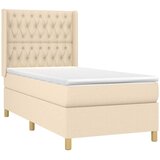  s oprugama i madracem krem 100 x 200 cm od tkanine | shoptok.hr