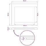  Pravokutni stolni vrh 70 x 50 x 3 cm Pravokutni - Bijela 90 x 55 x 3 5 cm Živi rub 1 strana | shoptok.hr