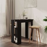 vidaXL Barski stol s policom crni 102 x 50 x 103,5 cm od iverice | shoptok.hr