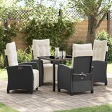 vidaXL 5-dijelni set vrtnih blagovaonica crni poli ratan | shoptok.hr
