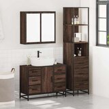 vidaXL 3-dijelni set kupaonskog namještaja boja smeđeg hrasta drveni | shoptok.hr